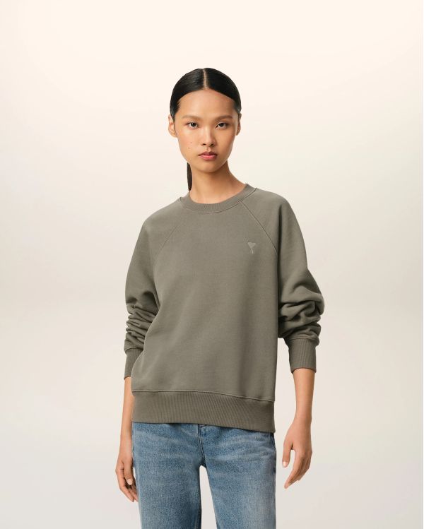 AMI DE COEUR SWEATSHIRT TONE ON TONE SMOKE GREY